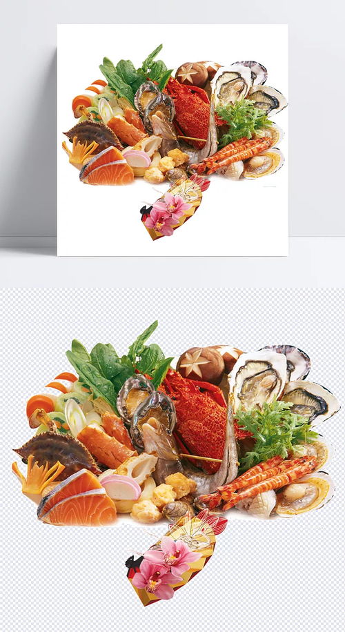 海鮮大餐 美食,海鮮,螃蟹,梭子蟹,蝦,三文魚(yú),生蠔,卡通元素,手繪 卡通 兩只眼睛斜著看